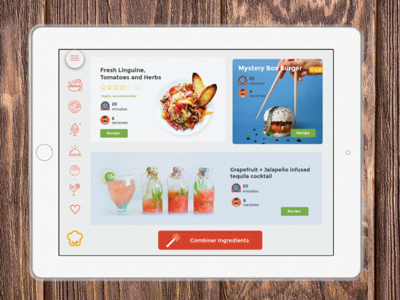 Coolcinar - Cook Ipad App - Animation app app concept cooking app design flat flinto illustration ipad application mockup ui