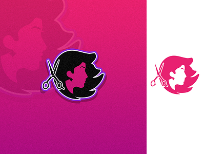 logo para salão 2d colors design logo logotipo salon silhouette woman logo