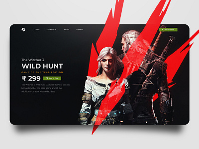 Witcher 3 Wild Hunt | Steam UI Design uxlab.in adobe adobexd brand brand design design ui ux ux animation ux design web web design webdesign website website design witcher 3