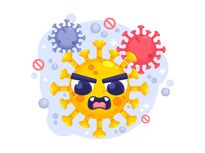 Stop Coronavirus corona coronavirus covid19 cute icon illustration monster stop coronavirus vector art virus