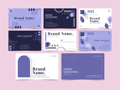 Very Peri Color Business Card Template abstract business card color of the year design layout minimal name card pantone template very peri