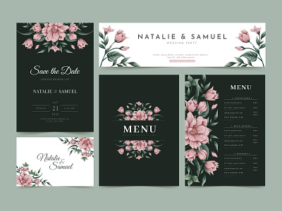 Beautiful Wedding Floral Design Template design elegant floral invitation template wedding card
