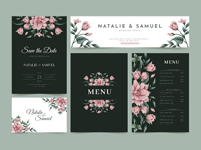 Beautiful Wedding Floral Design Template