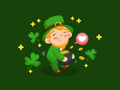 Saint Patrick's Day Illustration celebration character cute design event flat icon march st patrick vector