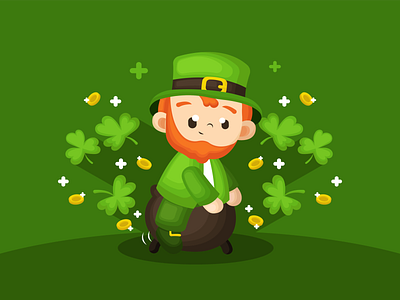 Saint Patrick's Day Illustration 😊 art cartoon celebration character children colorful cute design festival flat icon illustration logo vector