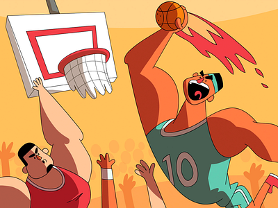 Basketball Dudes basketball cartoon character design illustration sports