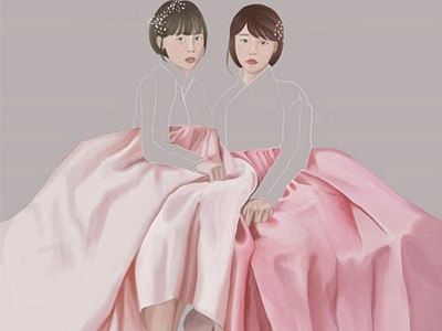 Hanbok Girls drawing fashion illustration girls hanbok illustration illustration art illustration design illustration digital illustrator korean painting