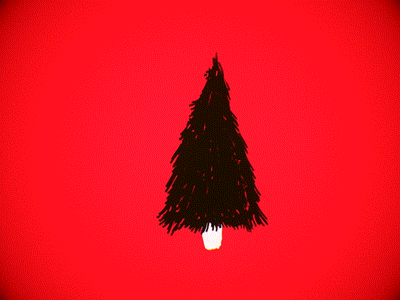 Happy Holidays 2d animation cat christmas festive gif holiday tree wishes xmas