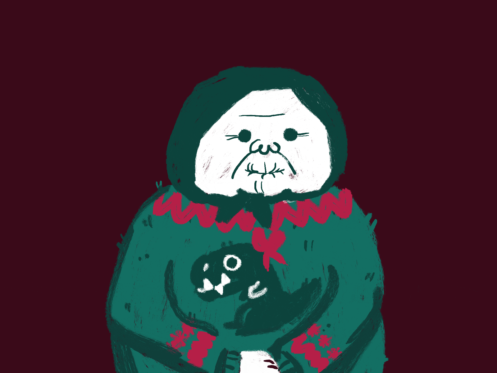 Ugly Sweater Society, pt.1 2d animation animation design dinosaur friday the 13th gif granny illustration t rex ugly christmas sweater ugly sweater