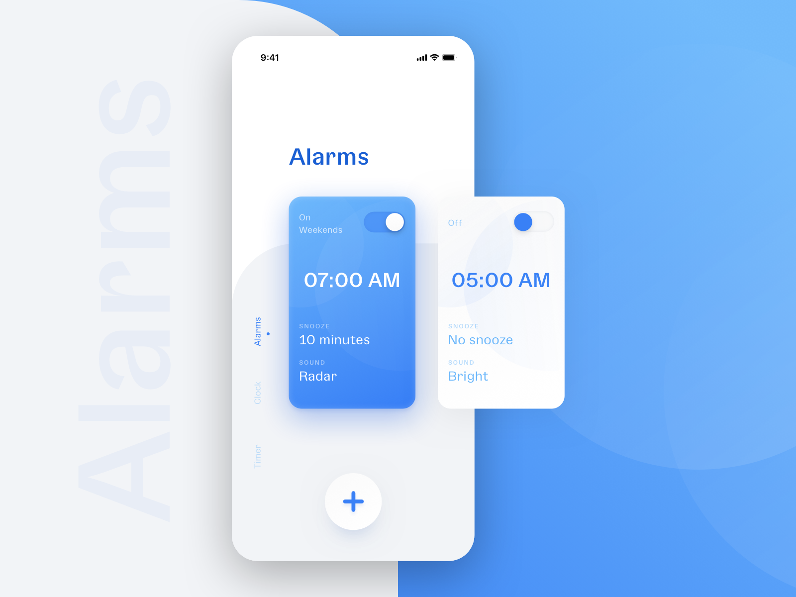 Alarm app by Cezary Ołowski on Dribbble