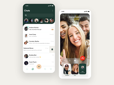 WhatsApp redesign – Chats and Video call