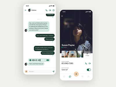 WhatsApp redesign – Chat & User Profile