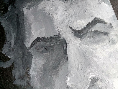 Dylan - detail acylic board bob dylan brush music musician painting portrait