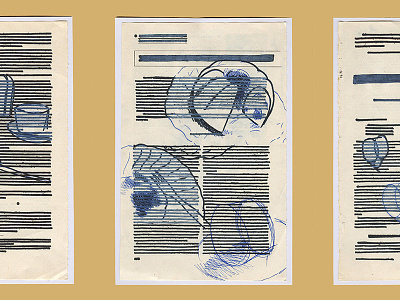 Black & Blue_4 anja serdar artists book blackblue book pages coffee dessert dessert servise drawing pages polyptych