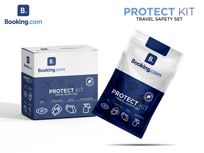 BOOKING.COM COVID-19 PROTECT KIT advertisement branding design graphic typography