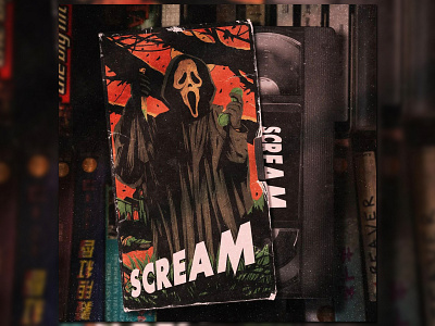 A Spookie Scary VHS art design halloween illustration illustrator scream vector
