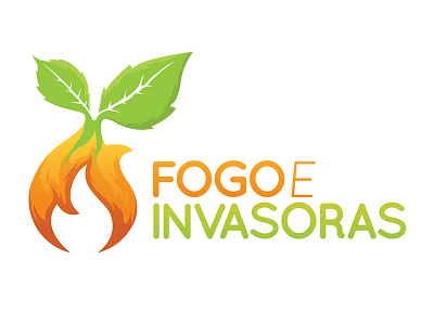 Fogo e Invasoras Logo branding design flat icon illustration illustrator lettering logo minimal type typography vector