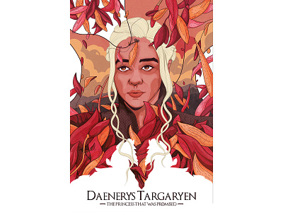 Daenerys Targaryen art design game of thrones illustration illustrator tv show vector