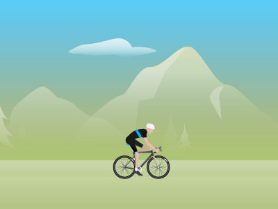 Sffr Mountains cycling illustration