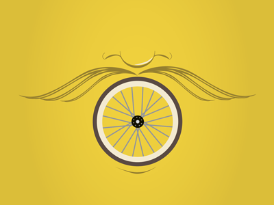 Rr Wheel Icon bikes cycling illustration moustache movember razor ride