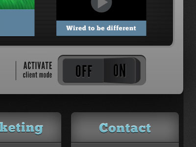 Client Mode button switch toggle
