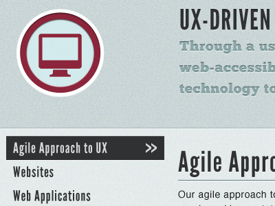 UX-Driven agile icon pink type ux