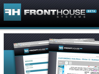 FrontHouse lines logo type web application