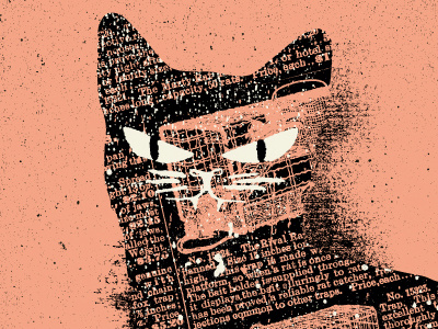 Deli Cat deli cat illustration screenprint texture