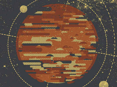 Mars 2024 mission to mars poster screenprint space texture