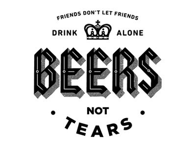 Beers Not Tears beer coaster fuck yeah type