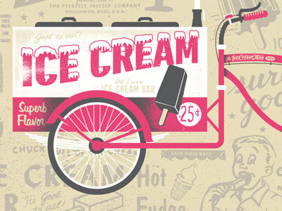 Ice Cream Man Cometh artcrank bikes icecream screenprint tasty