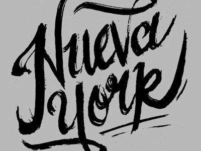 Nueva York apparel lettering new york type