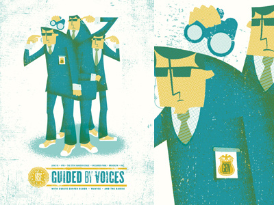 Guided by Voices poster halftones illustration poster screen print summertime teenage fbi