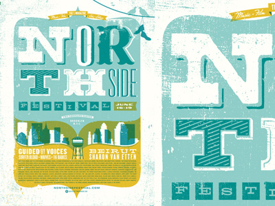 Northside Gp brooklyn halftones illustration poster screen print summertime