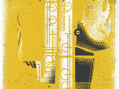 Galactic Poster galactic illustration jazz sax screen print serpent