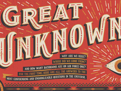 Great Unknowns editorial eye fortune teller illustration lettering texture type vintage