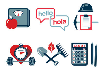 Job Icons editorial icons illustration simple vector