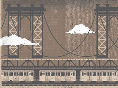 Bklyn To Nyc bridges brooklyn illustration nyc texture