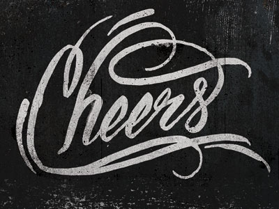 Cheers cards holiday lettering type