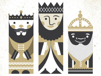 Three kings cards christmas cards holiday illustration stationery