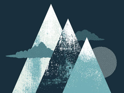 Winter Tour Shirt mountains screenprint texture tour shirt