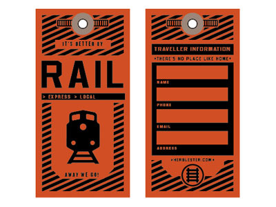 Rail - Travel tag herblester rail travel tag