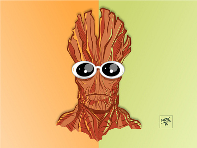 Cool Groot galaxy groot guardians illustration
