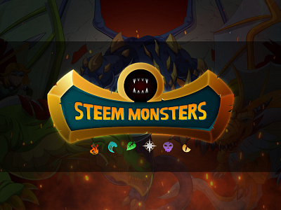 Steem Monsters Logo (updated) branding design logo steem vector