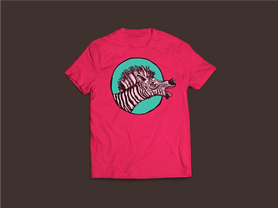 Punk Zebra T-shirt illustration mockup tshirt graphics