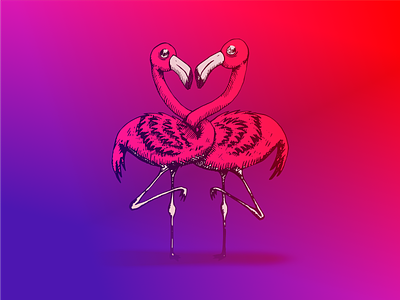 Inktober 2017 Flamingos illustration inktober 2017 vector