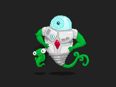 Pixel Art Aliens 8-bit character design illustration pixel pixel art