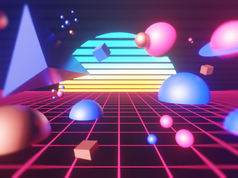 Retro Space Drive 3d art