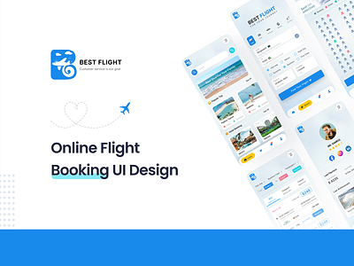 Online Air Ticket UI/UX Design. air branding dailyui figma mobile app online booking ticket ui uiux user interface design ux website