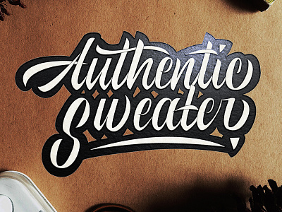 Authentic Sweater art brand branding character clean design flat graphic design icon icons identity illustration illustrator lettering logo minimal sketch type typography vector